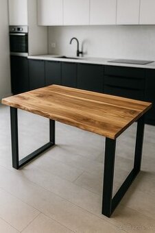 Masívny brestový stôl 160×90 cm–ručná výroba+ dienko zdarma
