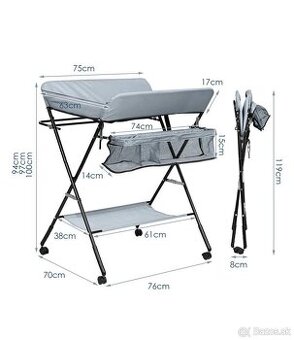 Skladaci prebalovaci pult