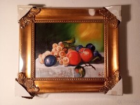 Olejomalba na plátně - zdobený rám 310x260mm - 25 -