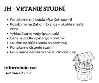 JH - vrtanie Studní, Záhorie