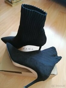 Čierne čižmičky ZARA - 1