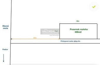 HALO reality - Predaj, pozemok pre rodinný dom   496 m2 Preš
