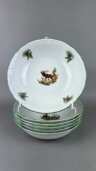 Misky na polievku, poľovnícky porcelán