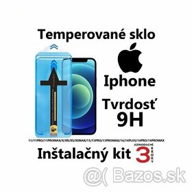 Temperované ochranné sklo (9H) na Iphone (Inštalačný kit)