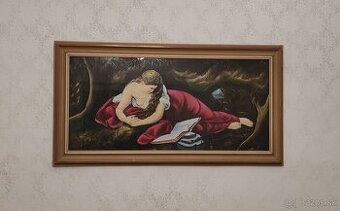 Veľký Obraz starožitný retro