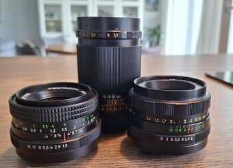 Vintage objektívy Helios, Pentacon, Jupiter výborný stav