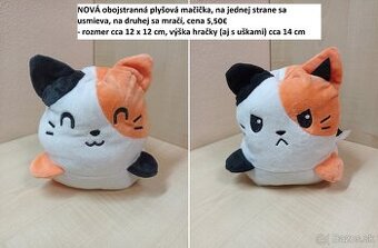 NOVÁ náladová obojstranná plyšová mačička