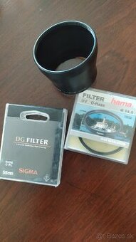 Adaptér Canon a filter Sigma a Hama 58mm - 1