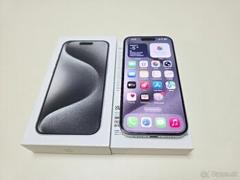 APPLE IPHONE 15 PRO 128GB WHITE TITANIUM, BATERKA 100%