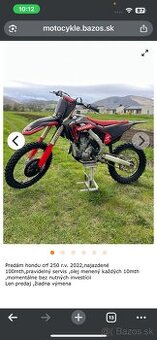 Predám Honda CRF250 2022