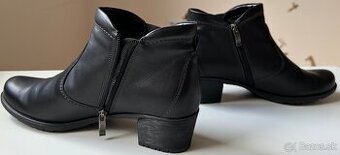 EU42 DÁMSKE kožené čierne čižmičky zn.ARA za 50eur