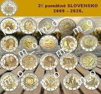 2 euro pamätné mince Slovensko - UNC.