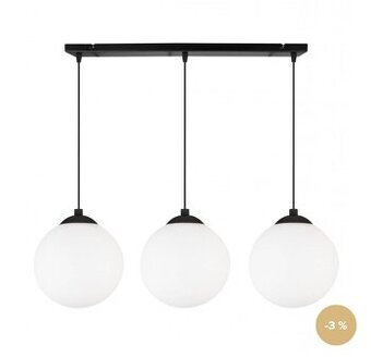 Trojité závesné svietidlo (čierne)