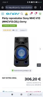 Párty reproduktor Sony MHC V13