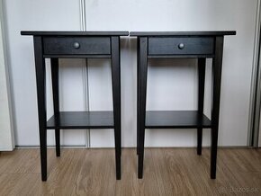 REZERVOVANÉ - IKEA HEMNES 2x čierne nočné stolíky