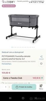 Postieľka detská polohovateľná Nextie 2v1 PETITE&MARS - 2 k