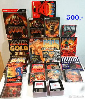 PREDÁM UNIKÁTNU ZBIERKU DOOM 1993 - 2004