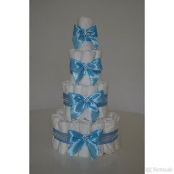 Modrá plienková torta