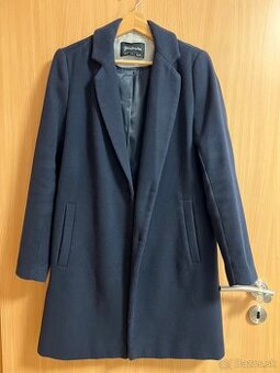 Kabát S Stradivarius tmavomodrý