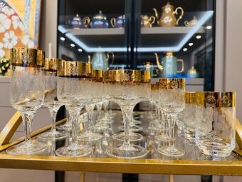 Sada pohárov z krištálového  skla LR Czechoslovakia,posielam