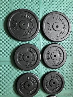 Laubr Sport kotúče 100 kg – sada na 25 mm tyč