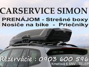 Požičovňa strešných boxov - nosičov na eBike - priečnikov