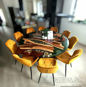 Jedálenský stôl "Lake Side 1223" Epoxy dinning table"