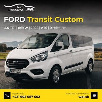 Prenajom dodávky 9 miesta Ford Tranzit automat