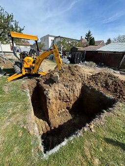 Bager JCB, zemne, vykopove a stavebne prace