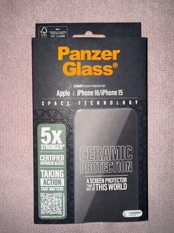 PanzerGlass ochranné sklo Ceramic 5x silnejšie iPhone 15/16