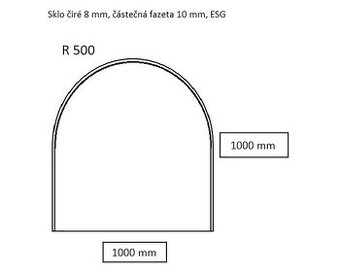 Ochranné sklo pod kachle 100x100 cm 8 mm