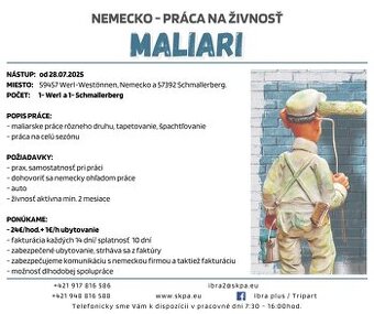 Maliari SZČO do Nemecka.24+1 H/€