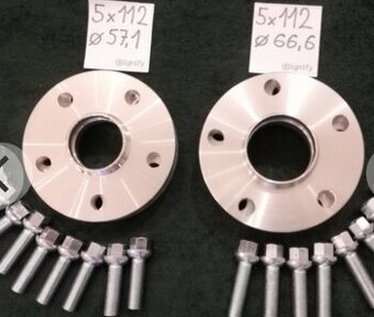 Predám rozširovacie Podložky duralové 5x112 a 5x120