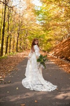 svadobné šaty vhodné na jeseň/zimu/jar