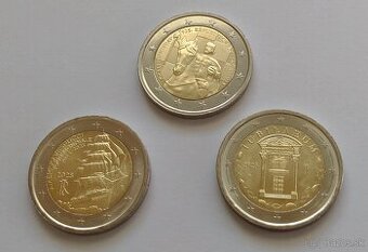2 euro pamätné euromince 2025 Taliansko, Chorvátsko