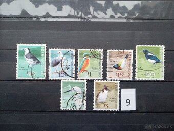 Poštové známky č.442 - VTÁCI, RYBY, MOTÝLE
