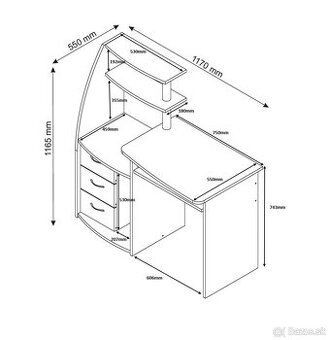 Písací stôl WIKING