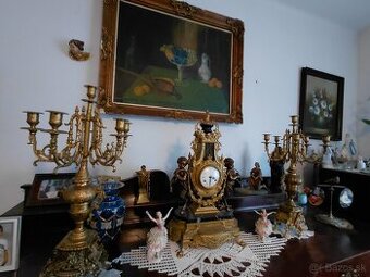 KRBOVE MOSADZNE HODINY + SVIETNIKY - 1