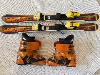 Lyže Dynastar 100cm + lyžiarky Rossignol