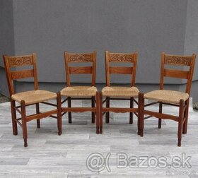 Set starožitných stoličiek vyrezávaných ( 4 Ks ). - 1