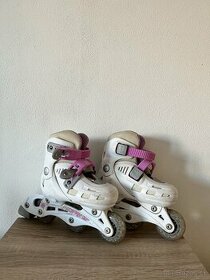 Dievčenské kolieskové korčule nastaviteľné - 1