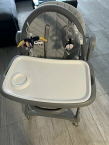 KINDERKRAFT - Detská jedálenská stolička 2v1 LASTREE šedá
