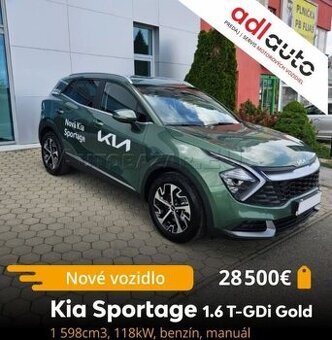 Kia Sportage 1.6 T-GDi Gold, 1 598cm3, 118kW, manuál