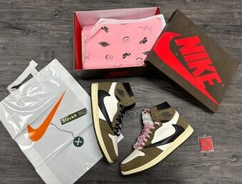 Nike x Travis Scott Air Jordan 1 leather tenisky