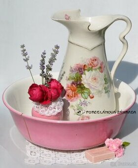 Royal Doulton Starožitná veľká umývacia sada s vázou