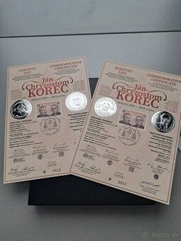 Pamätné listy k minciam.