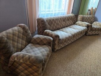 Retro gauč s kreslami