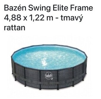 Predám veľký rodinný bazén Swing 4,88 × 1,22 m