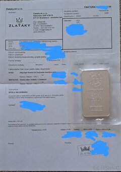 Investičné striebro Argor Heraeus 250 g