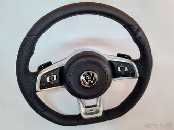 VOLANT VOLKSWAGEN R RLINE kožený CIERNE PREŠÍVANIE